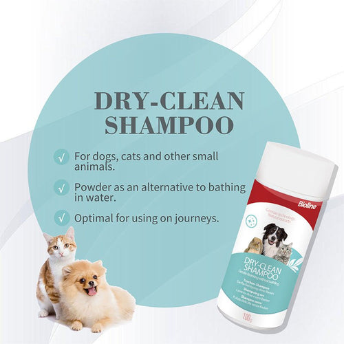 Bioline Dry Clean Shampoo for Cats and Dogs – No-rinse grooming shampoo