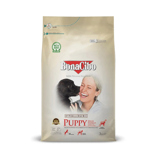 Bonacibo Puppy Lamb and Rice Dry Food for Growing Puppies
