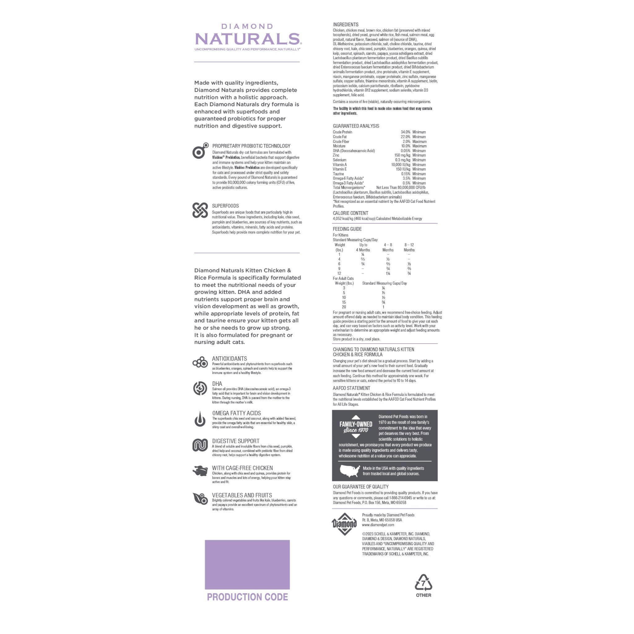 Diamond Naturals kitten growth formula