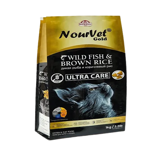 NourVet Gold Ultra Care Cat Food Wild Fish and Brown Rice