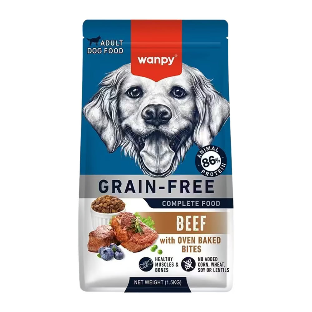 Wanpy Grain Free Beef Dry Food for Adult Dogs
