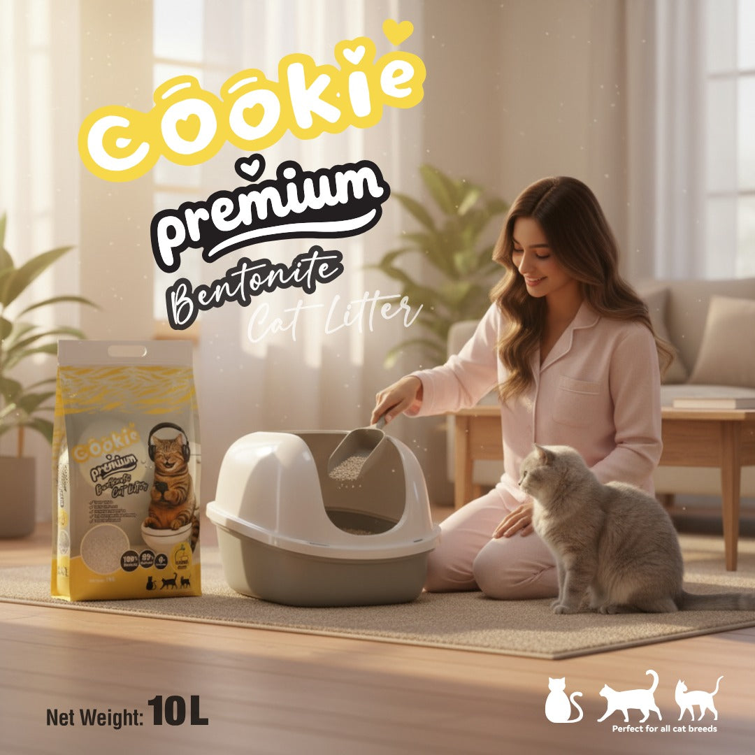 Cookie Premium Bentonite Cat Litter – Strong Clumping & Odor Control