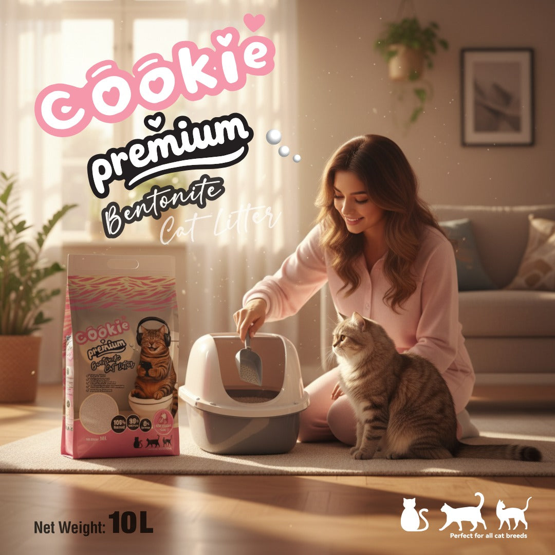 Cookie Premium Bentonite Cat Litter – Strong Clumping & Odor Control