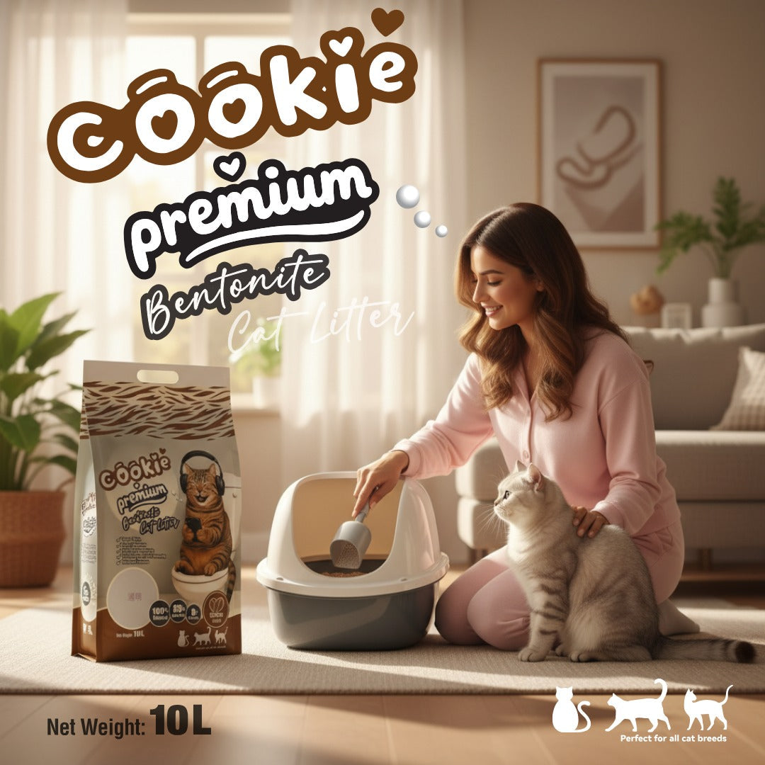 Cookie Premium Bentonite Cat Litter – Strong Clumping & Odor Control
