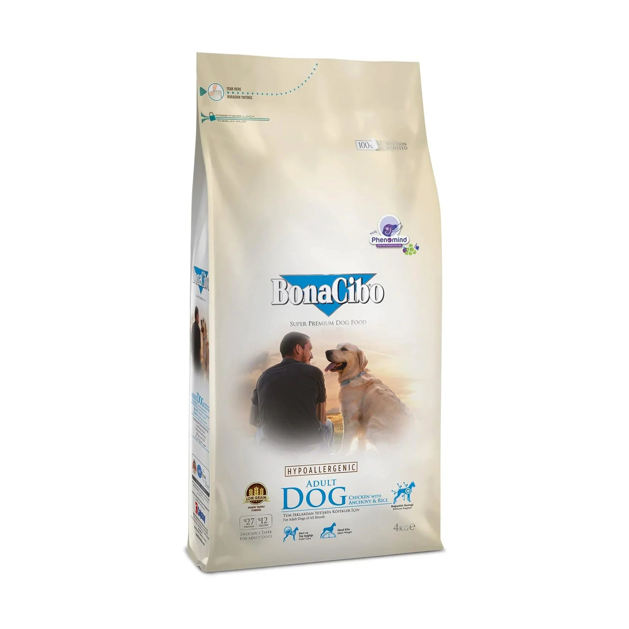 Bonacibo Adult Dog Chicken with Anchovy and Rice Dry Food