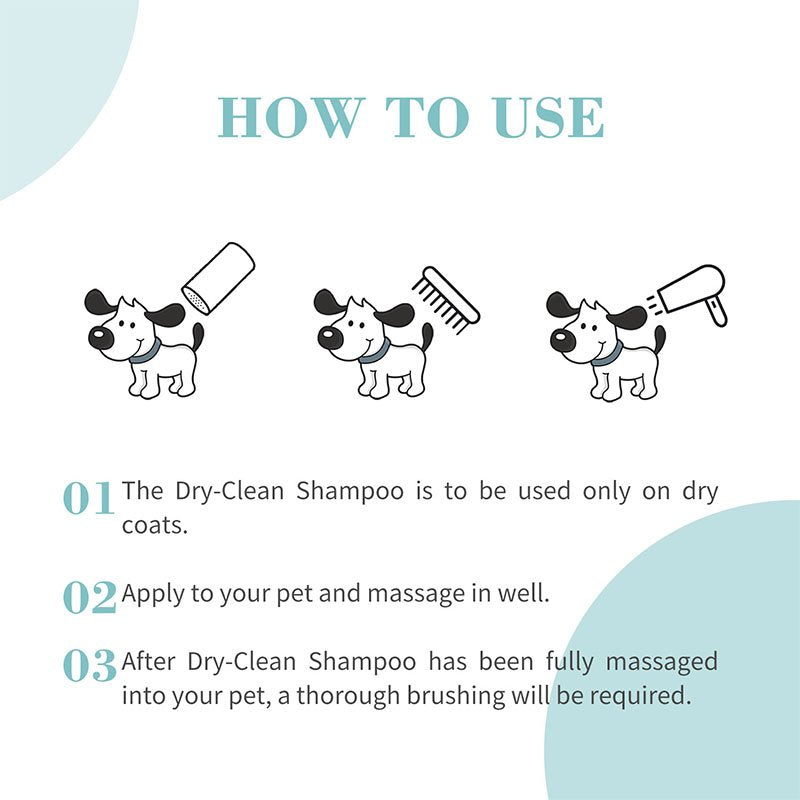 Bioline Dry Clean Shampoo for Cats and Dogs – No-rinse grooming shampoo