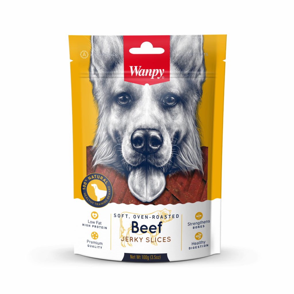 Wanpy Adult Dog Soft Beef Jerky Slices 100G