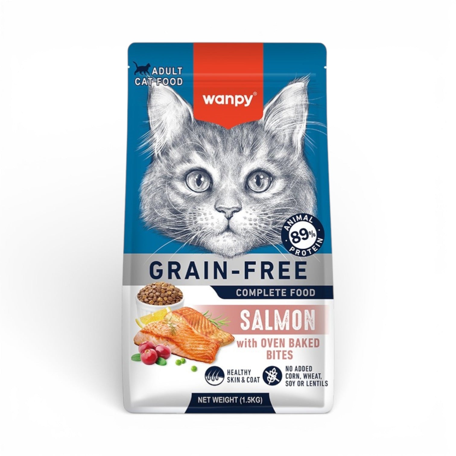 Wanpy Grain-Free Adult Dry Cat Food with Salmon