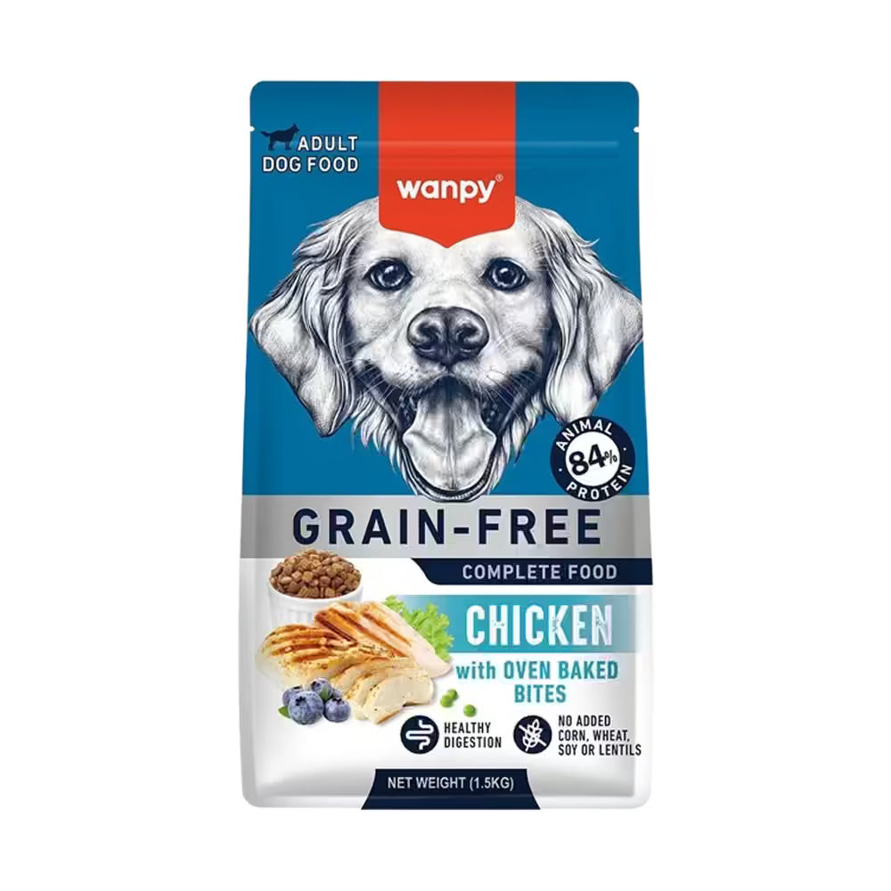 Wanpy Grain Free Chicken Dry Food for Adult Dogs